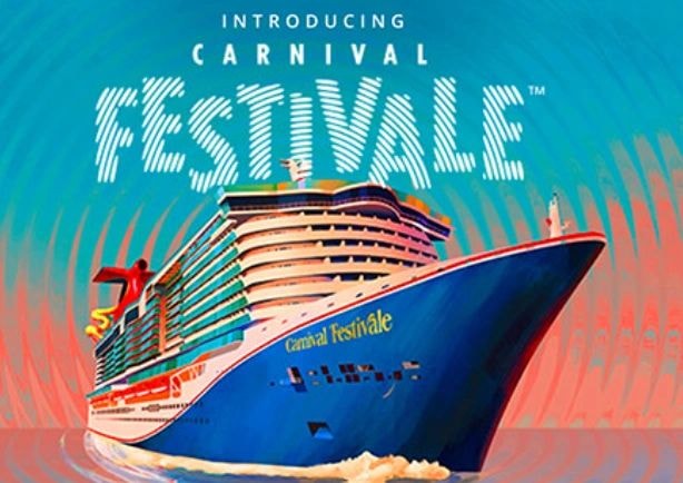 Carnival Festivale cruise ship sailing ocean